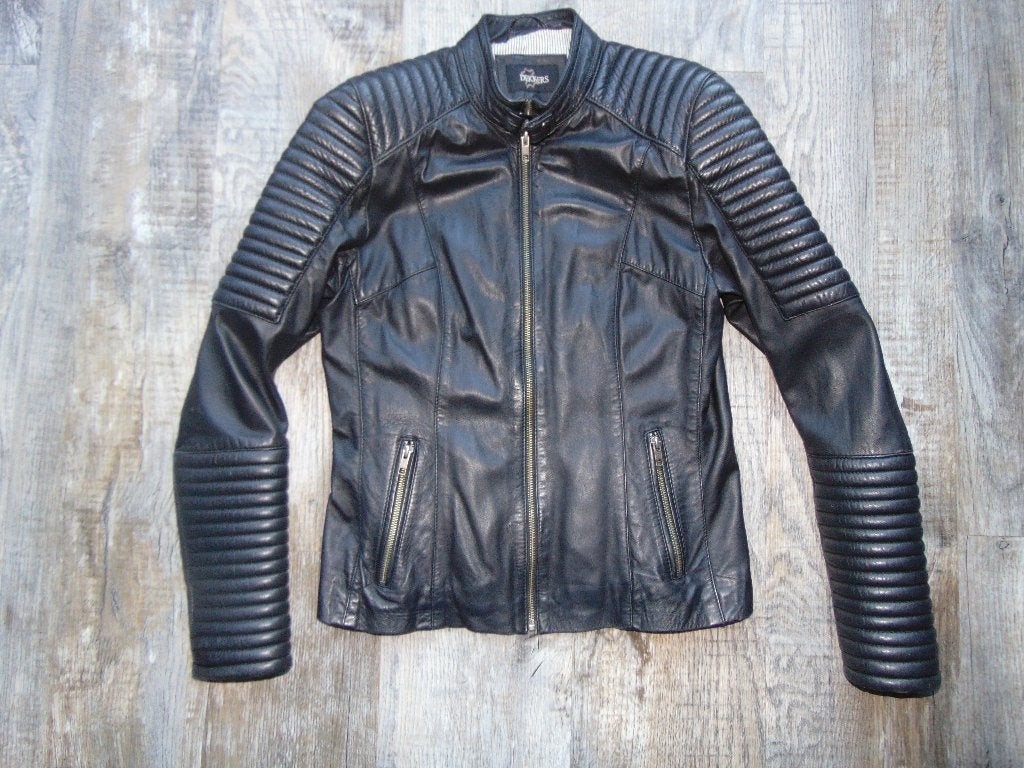 Dekkers zwart leren dames jack maat 38 jas leer, Maat 38/40 (M), Zwart, Ophalen of Verzenden, Dekkers ledermode