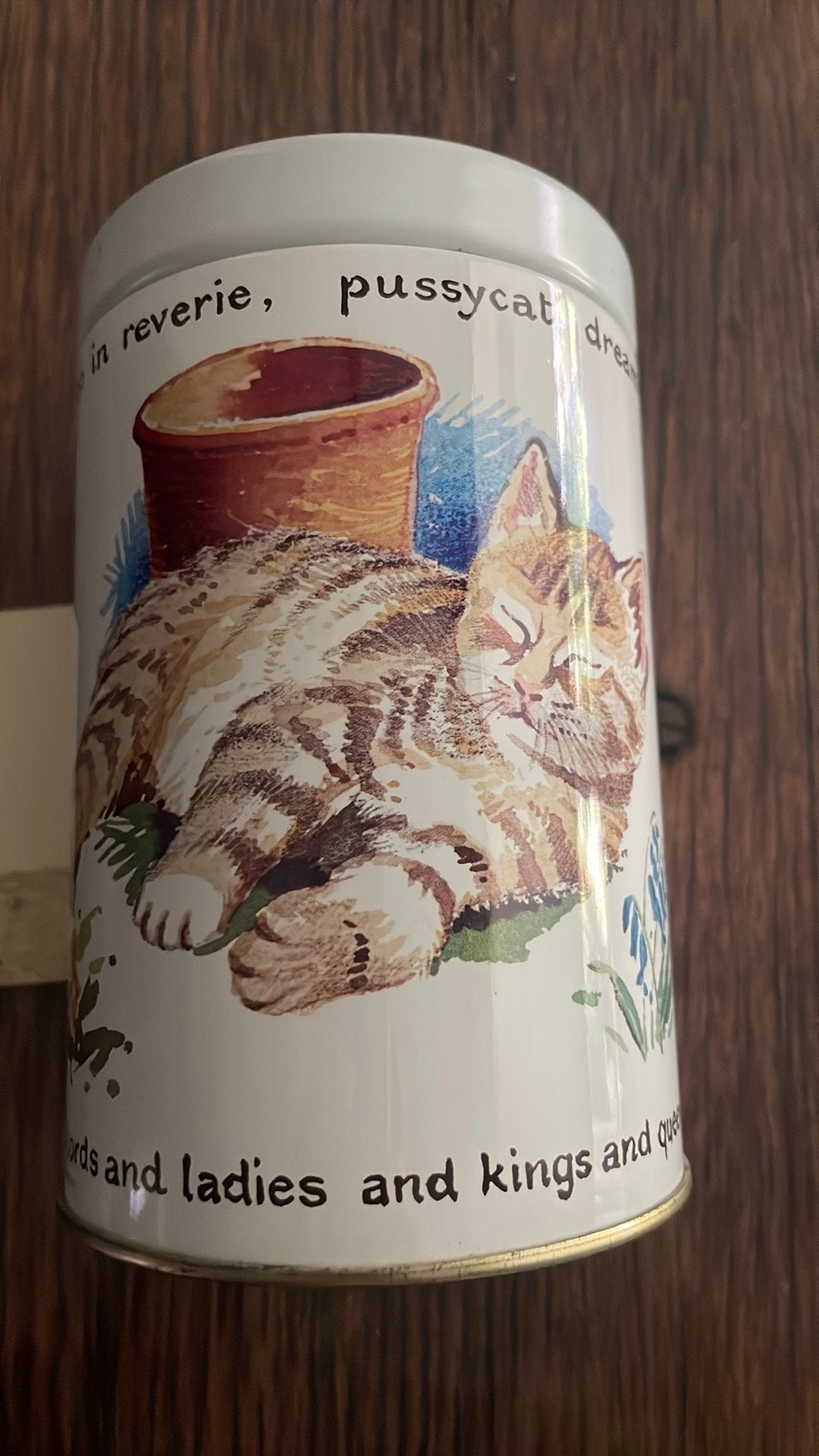 JE hastings blik met afb van katten, Verzamelen, Ophalen of Verzenden, Zo goed als nieuw, Overige