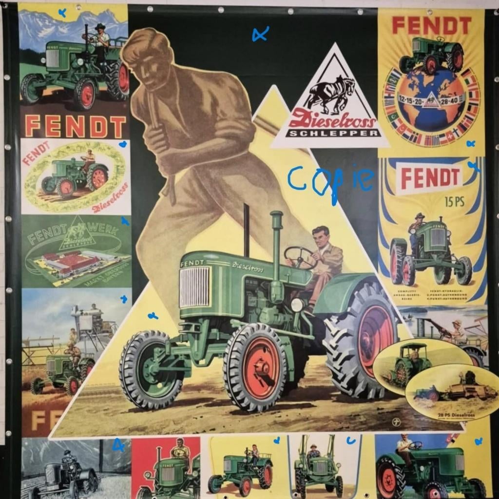 Te koop mooie Fendt banner, Fendt logo, Ophalen, Zo goed als nieuw