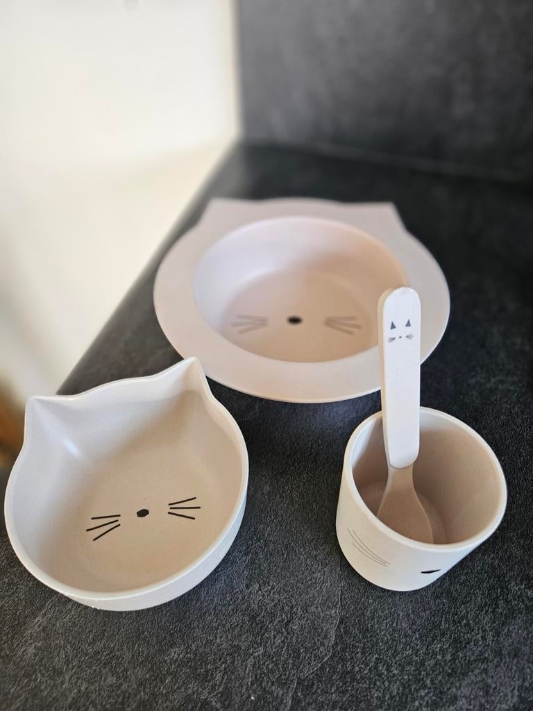 Liewood babyset - Katten design eetset voor baby's, Ophalen of Verzenden, Overige typen