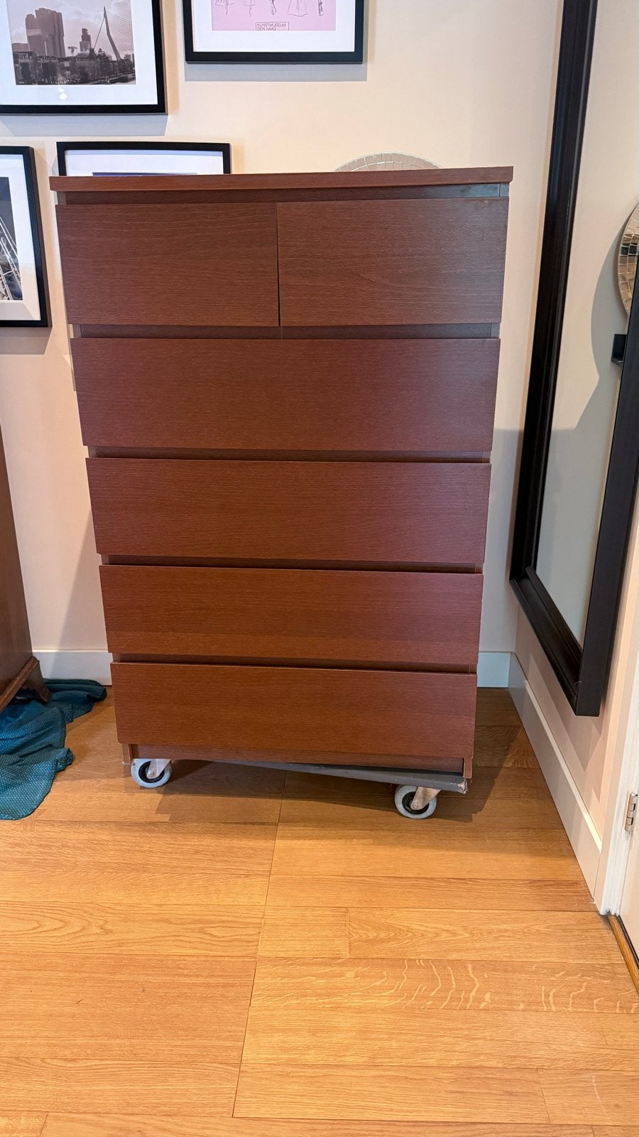 IKEA Malm ladekast bruin - Gebruikt, goede staat, Huis en Inrichting, Kasten | Ladekasten, Ophalen, Gebruikt, 5 laden of meer
