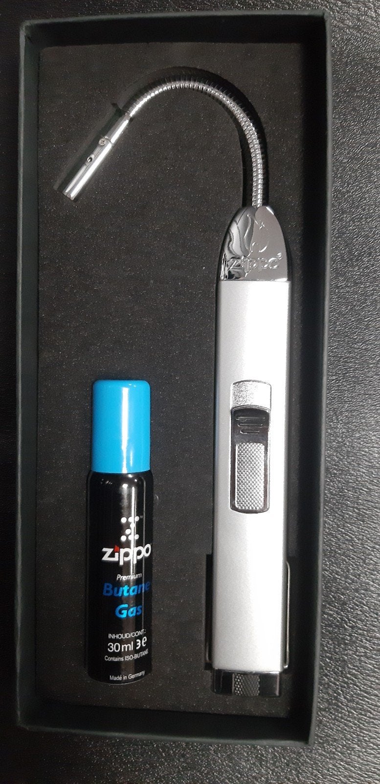 Zippo Flex Neck Aansteker met Butaangas - Nieuw in doos, Ophalen of Verzenden, Nieuw, Aansteker