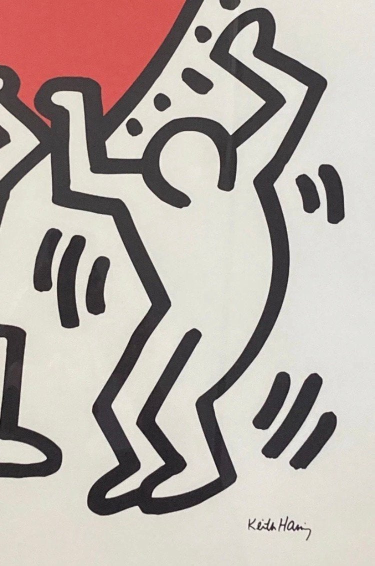 Keith Haring : litho op groot formaat, Ophalen of Verzenden