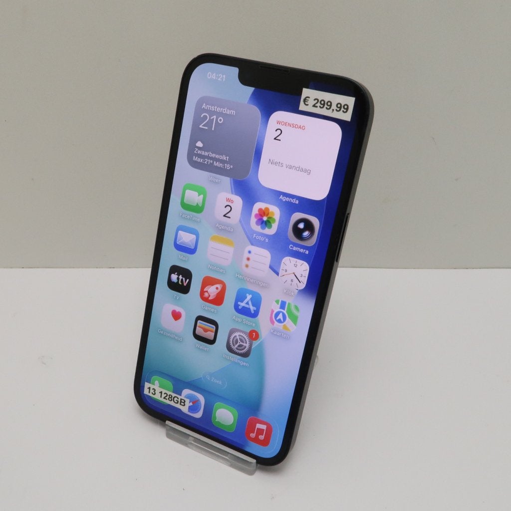 iPhone 13 128GB Midnight 82% | in Prima Staat, Apple, Zo goed als nieuw, Support@apple.com, One Apple Park Way
Cupertino, CA 95014
United States