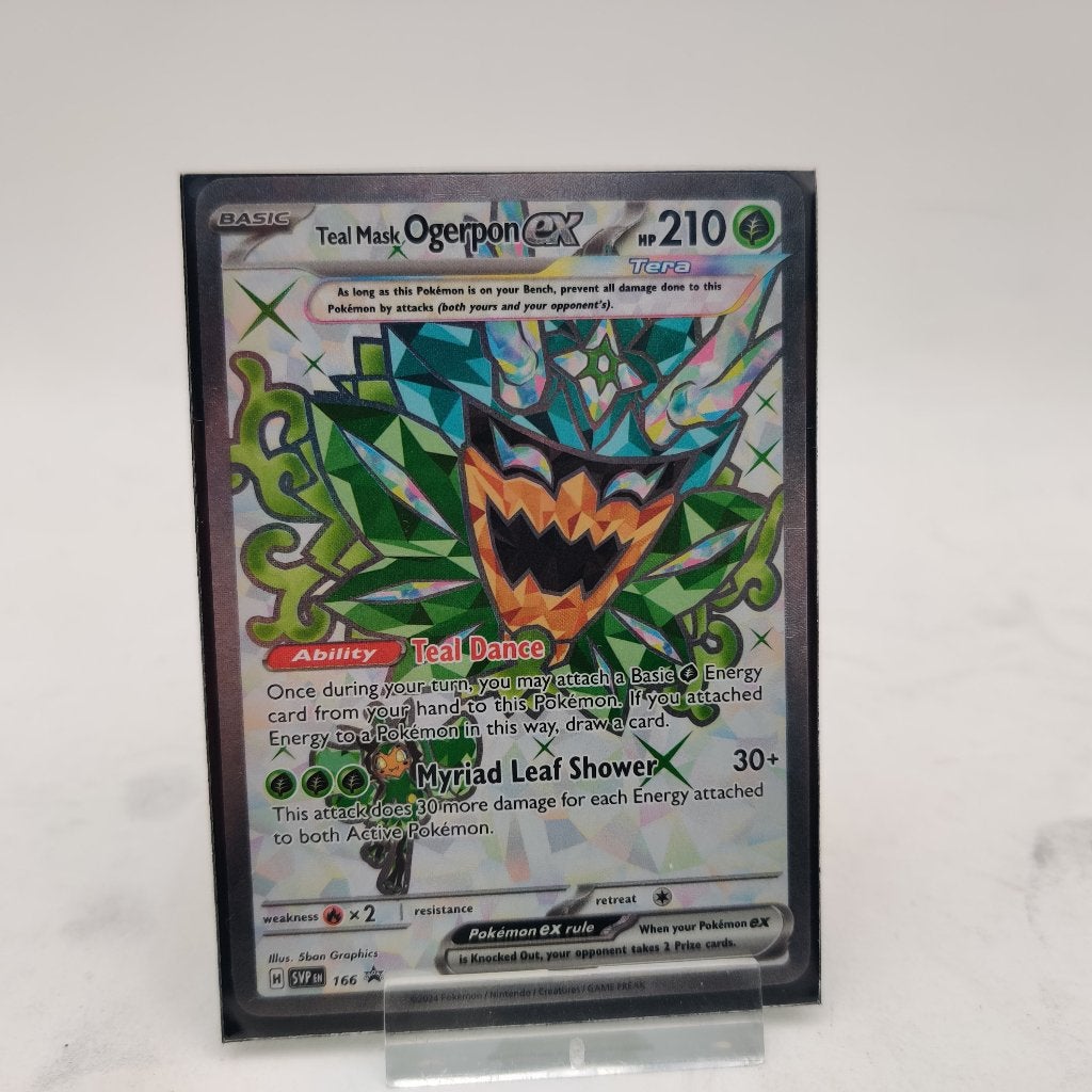 Pokemon Teal Mask Ogerpon ex (SVP 166) nu voor €12.99, Ophalen of Verzenden, Zo goed als nieuw