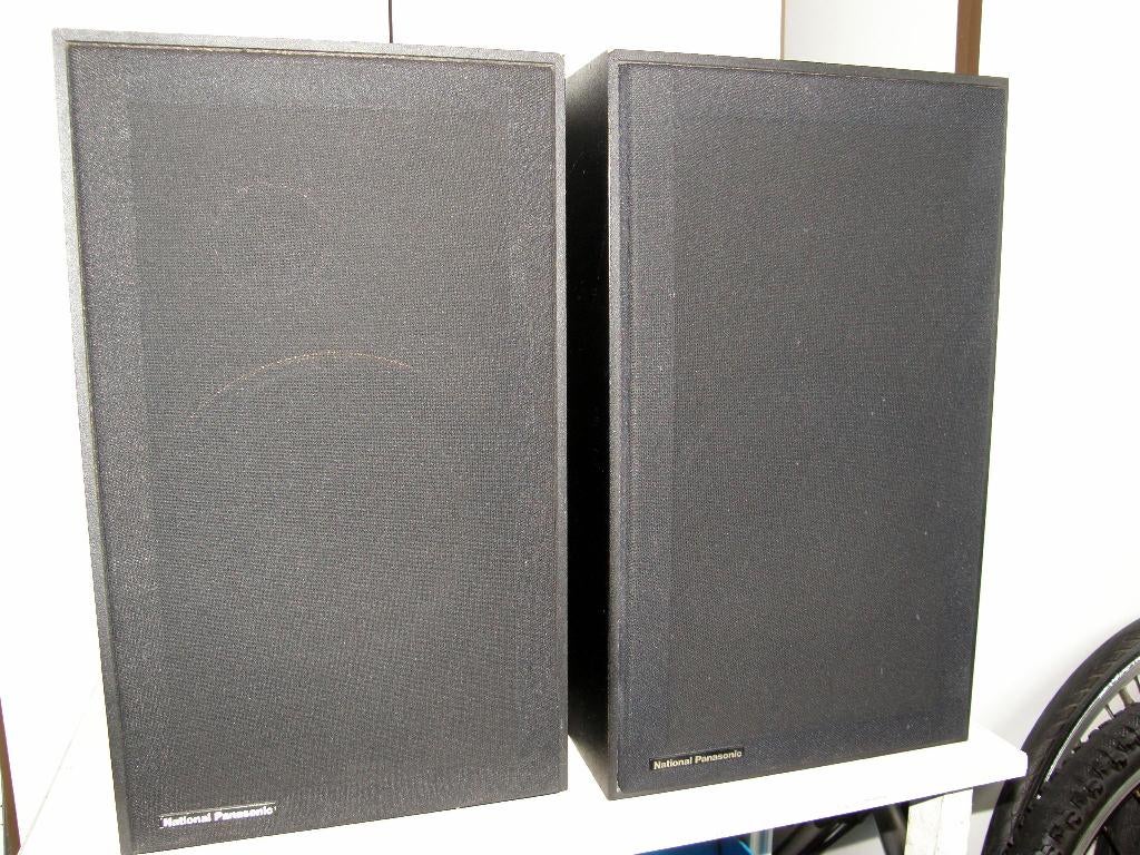 3x Set luidsprekers National Panasonic + Philips + Schneider, Audio, Tv en Foto, Gebruikt, Minder dan 60 watt, Front, Rear of Stereo speakers