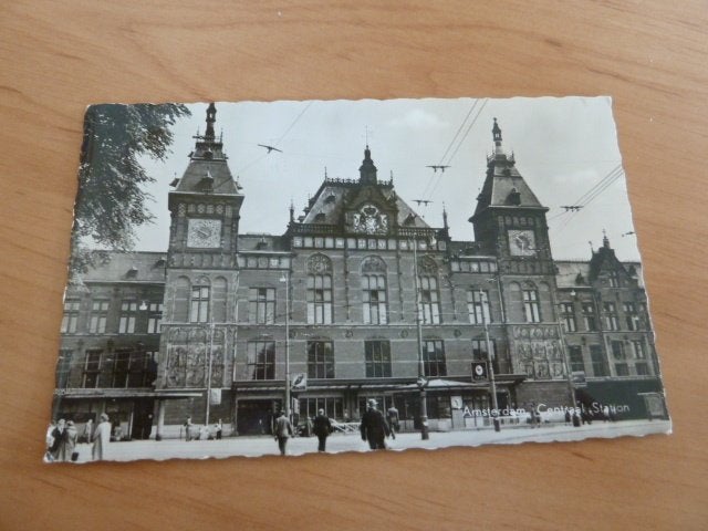 Amsterdam 1959 Centraal Station, Ophalen of Verzenden, 1940 tot 1960, Gelopen, Noord-Holland