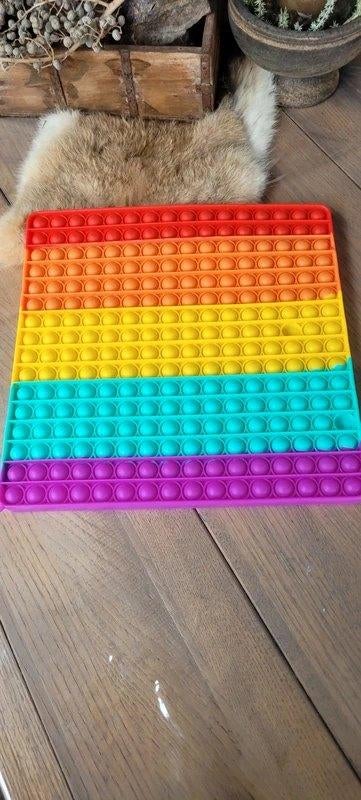 XXL Pop It Fidget Toy - Regenboog (30x30 cm), Ophalen of Verzenden, Zo goed als nieuw