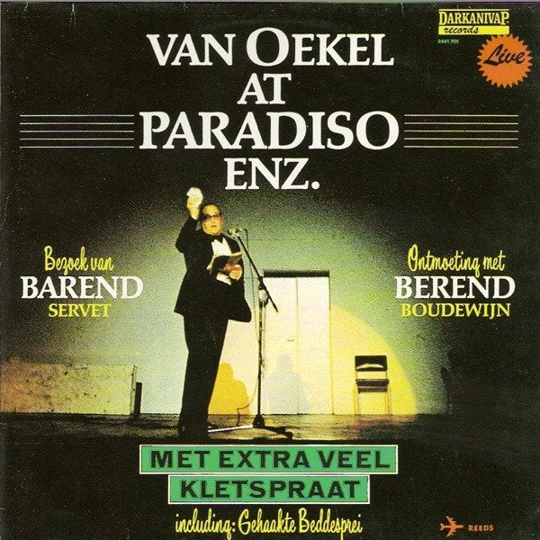 CD: Sjef Van Oekel – Van Oekel (Live) At Paradiso Enz., Cd's en Dvd's, Ophalen of Verzenden, Zo goed als nieuw