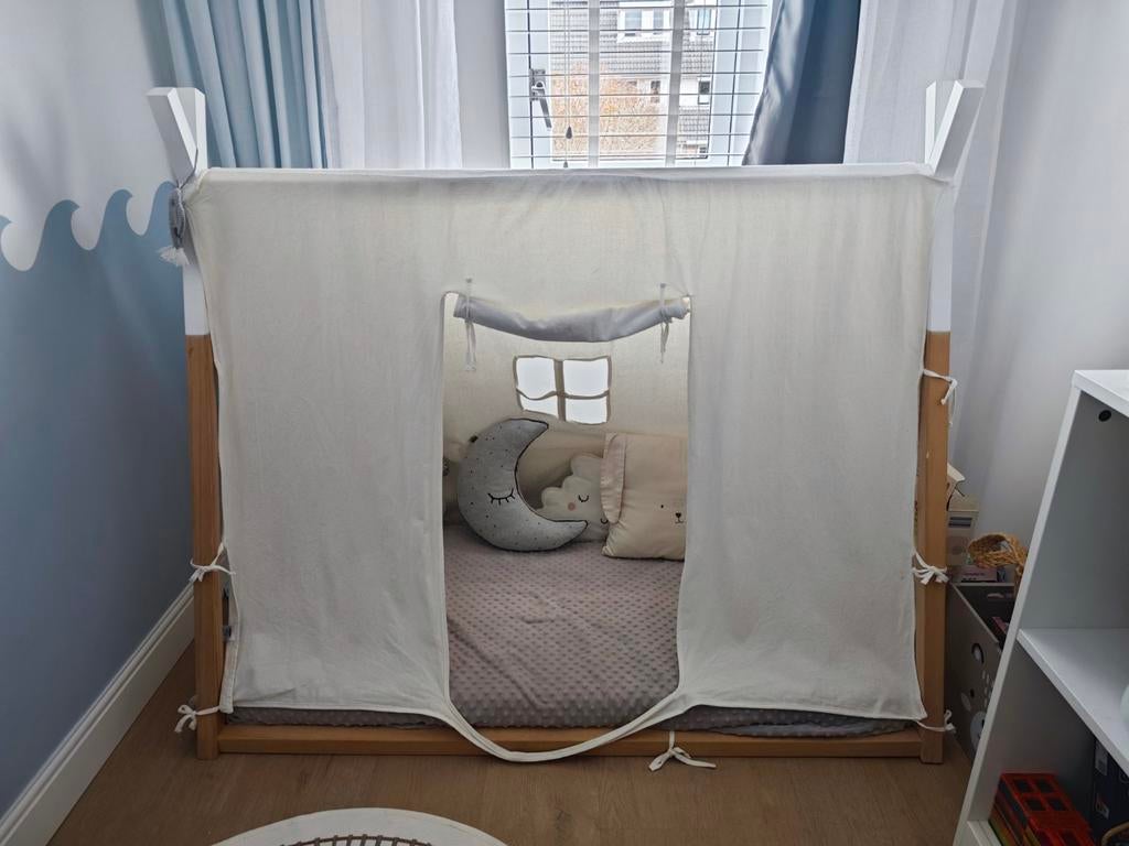 Tipi bed Childhome, Ophalen, 140 tot 160 cm, 70 tot 85 cm