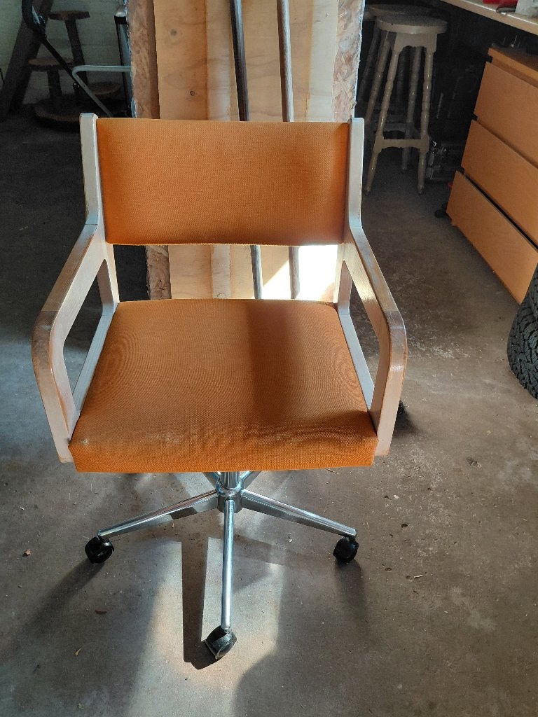 bureaustoel ( vintage), Ophalen, Gebruikt, Oranje, Bureaustoel