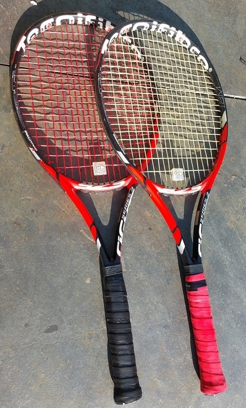 Afscheid tennisrackets, Gebruikt, Racket, L3, Ophalen