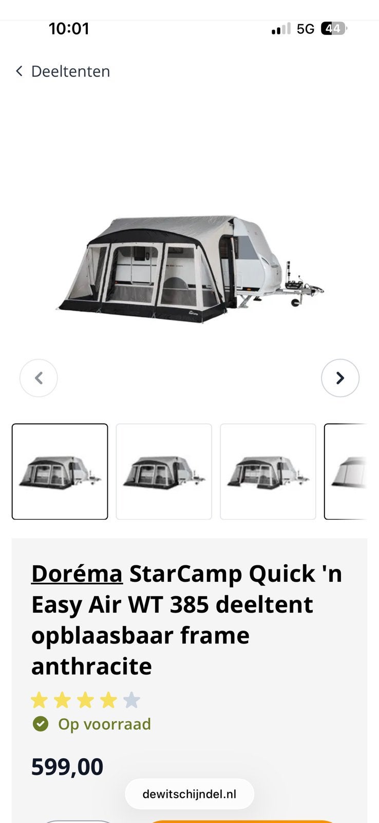 Starcamp 325 quick ‘n easy air, Ophalen, Zo goed als nieuw