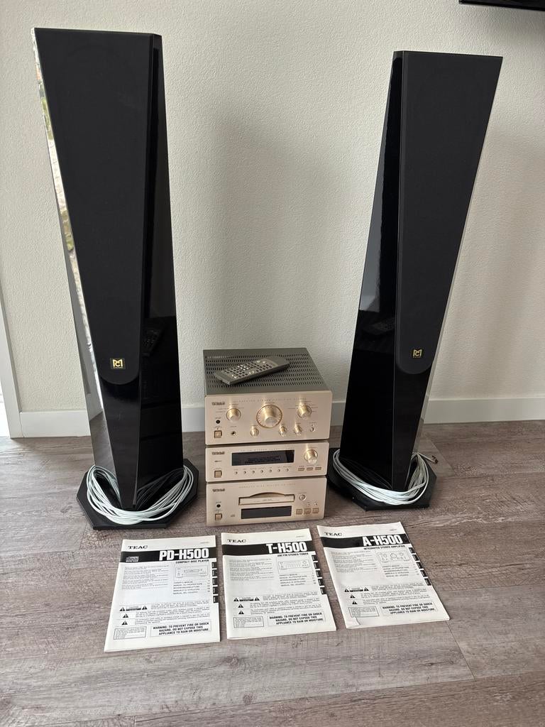 TEAC geluidsinstallatie met MC Systems boxen, Audio, Tv en Foto, Stereo-sets, Overige merken, Gebruikt, Cd-speler, Losse componenten