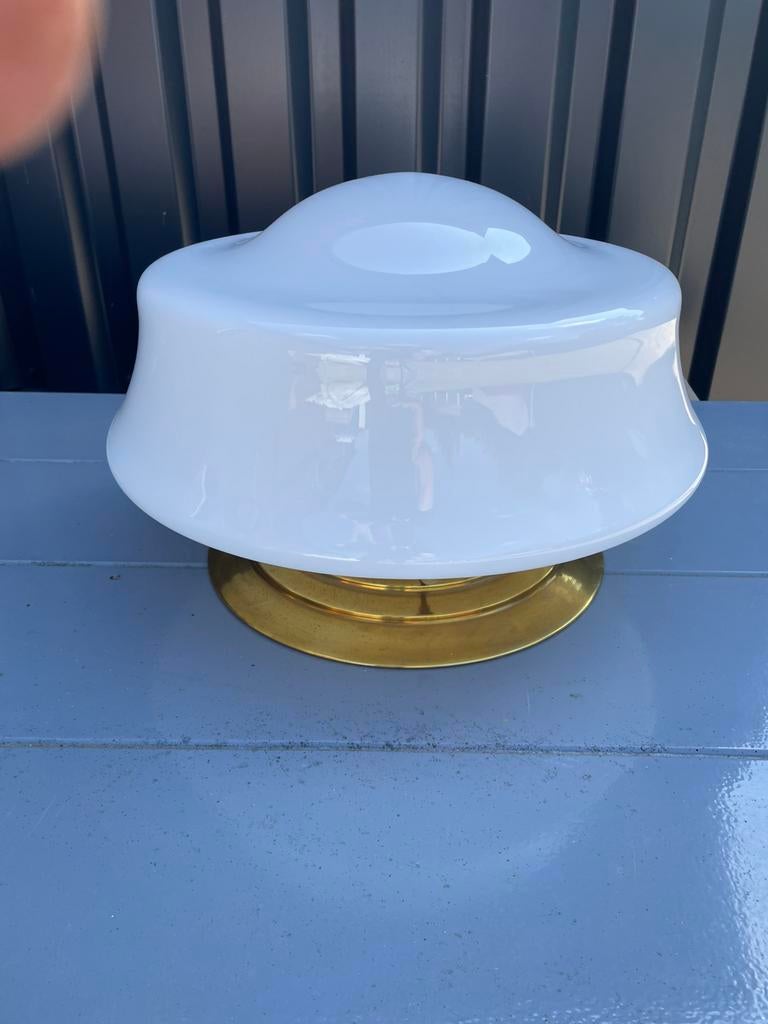 Opaline Plafoniere vintage lampen art deco lampen, Ophalen of Verzenden