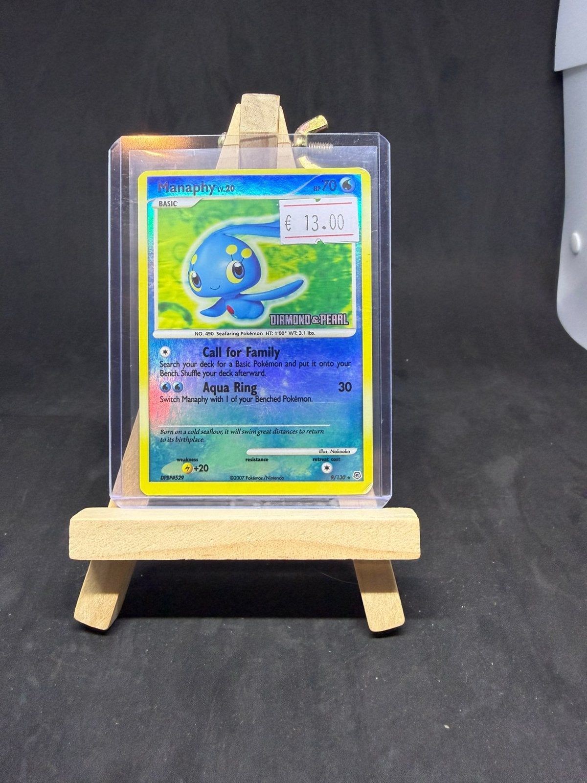 Manaphy lv.20 9/130 diamond and pearl stamped gd/lp, Ophalen of Verzenden, Zo goed als nieuw