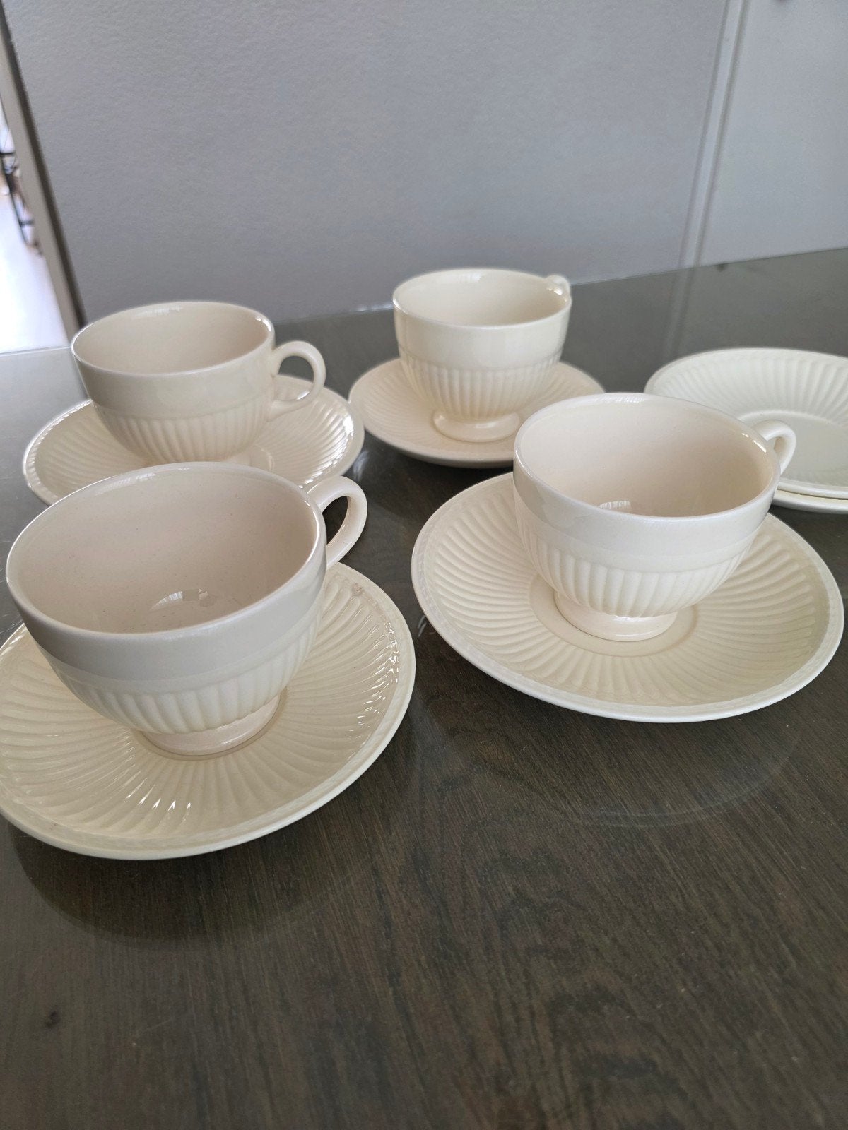 Wedgwood Edme koffie kop en schotels, Ophalen of Verzenden, Zo goed als nieuw, Porselein, Kop en/of schotel