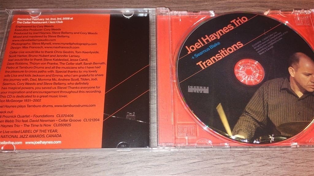 Joel Haynes Trio + Seamus Blake ‎- Transitions, Ophalen of Verzenden, Zo goed als nieuw, Jazz