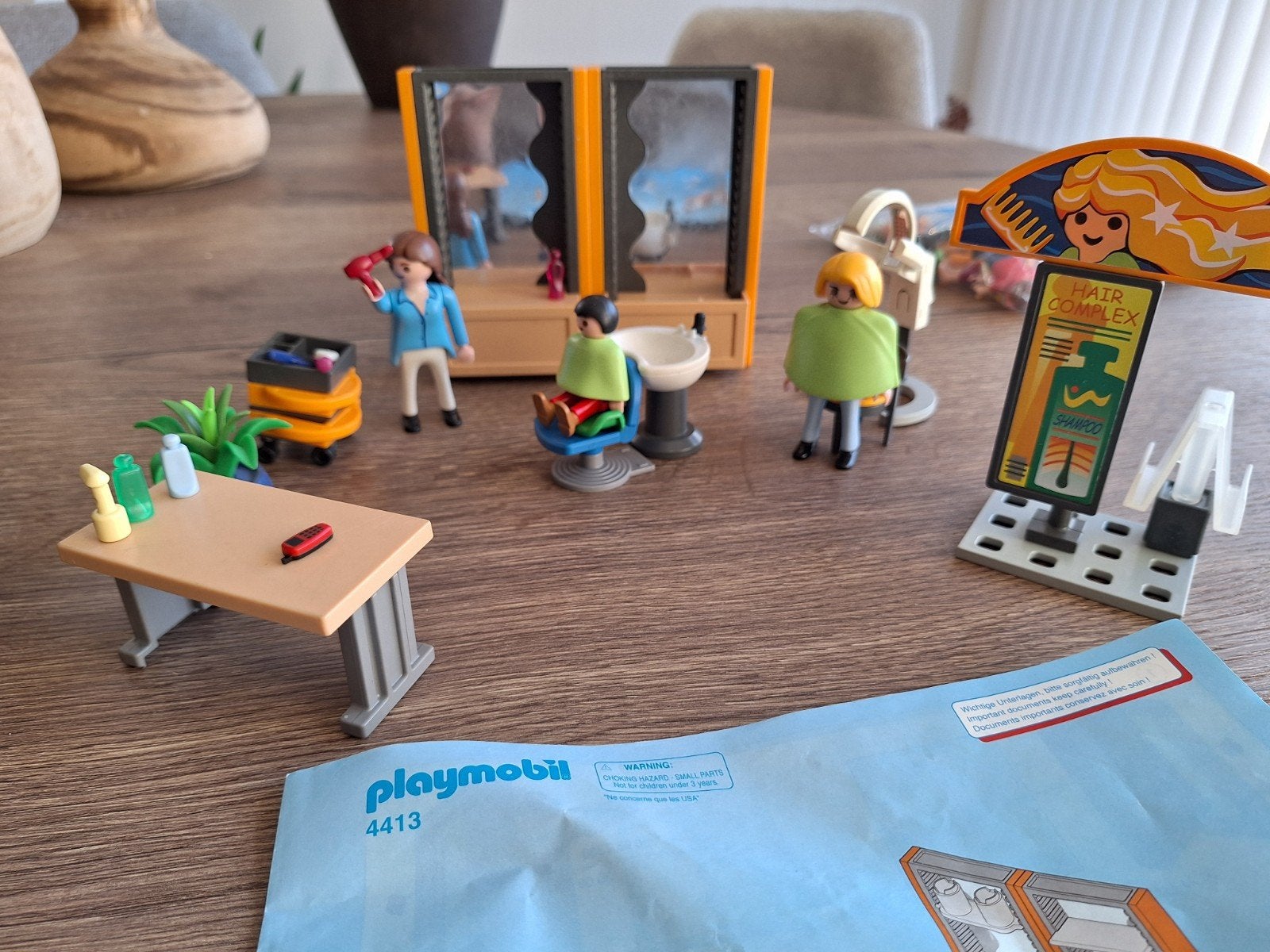Playmobil Kapsalon 4413 - Complete set, Ophalen of Verzenden, Zo goed als nieuw, Jongen of Meisje