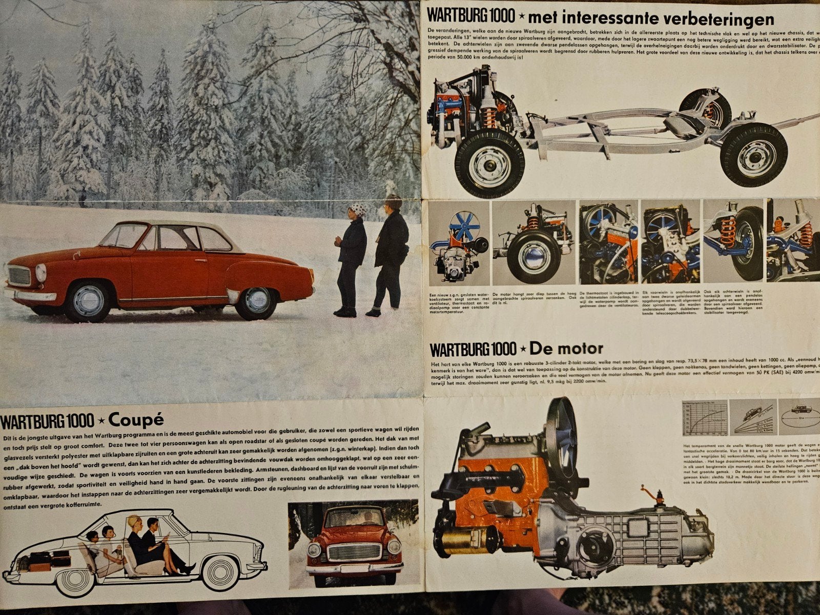Brochure Wartburg 1000 1965, Ophalen of Verzenden, Zo goed als nieuw, Overige merken