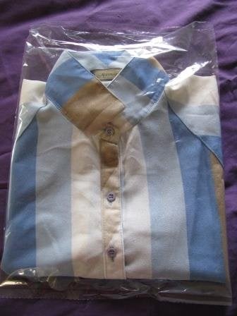 Blouse merk mannequin blauw beige streep maat 44, Maat 42/44 (L), Zo goed als nieuw, Mannequin, Verzenden