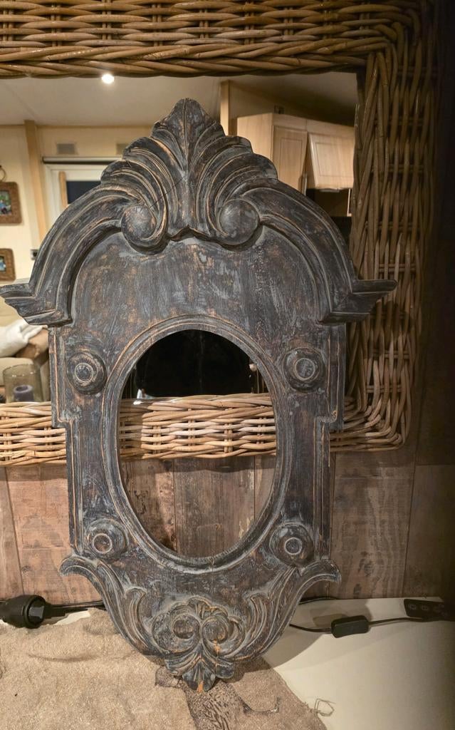 ossenoog spiegel, Huis en Inrichting, Woonaccessoires | Spiegels, Ophalen of Verzenden, Rechthoekig, Minder dan 50 cm, Minder dan 100 cm