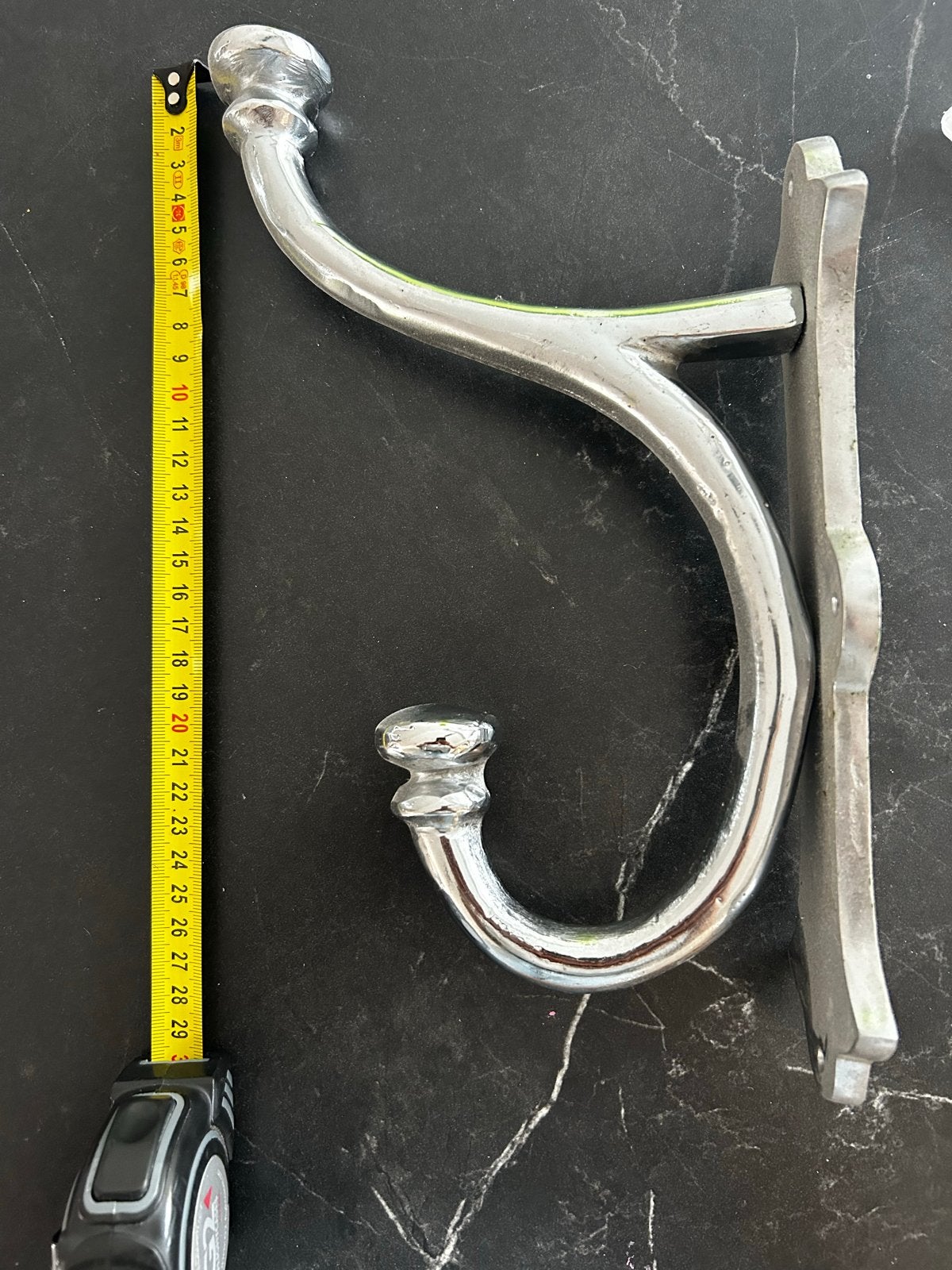 Set van 3 metalen wandhaken - Zilverkleurig, Ophalen, Wandhaken, Zo goed als nieuw, Minder dan 100 cm