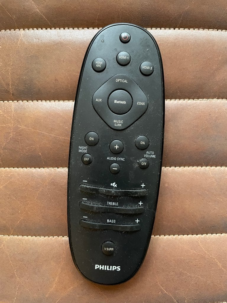 Philips Afstandsbediening - Zwart, Audio, Tv en Foto, Ophalen of Verzenden, Gebruikt, Origineel, Receiver of Versterker