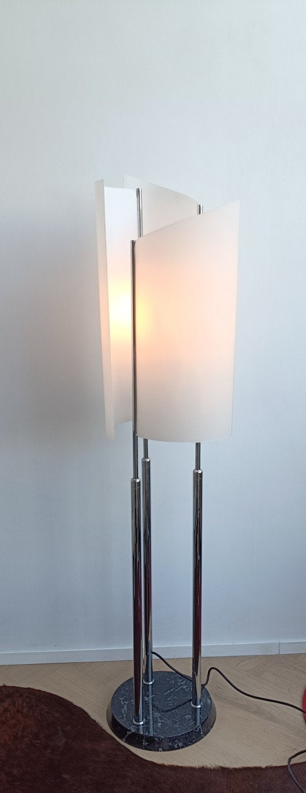 Oluce Arianna vloerlamp, Ophalen, Glas, Zo goed als nieuw, 150 tot 200 cm