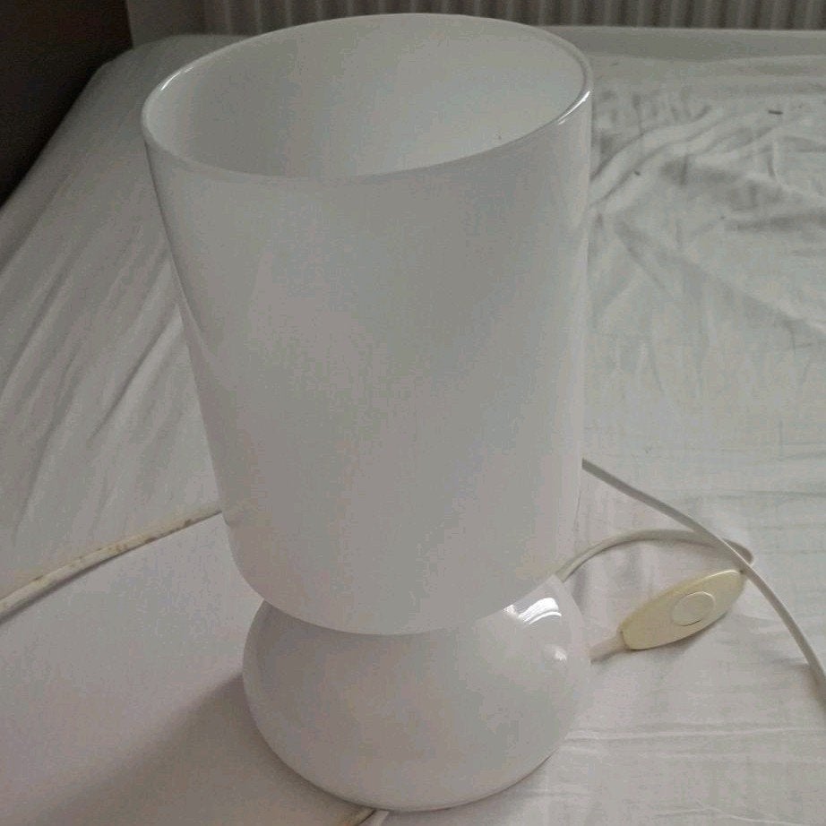 Ikea Witte moderne tafellamp - sfeerlamp, Huis en Inrichting, Ophalen, Gebruikt, Overige merken, Met schakelaar