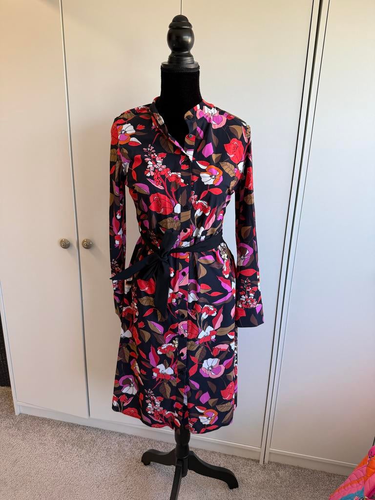 Studio Anneloes Jurk Maat M - Bloemenprint, Kleding | Dames, Jurken, Maat 38/40 (M), Zwart, Ophalen of Verzenden, Zo goed als nieuw