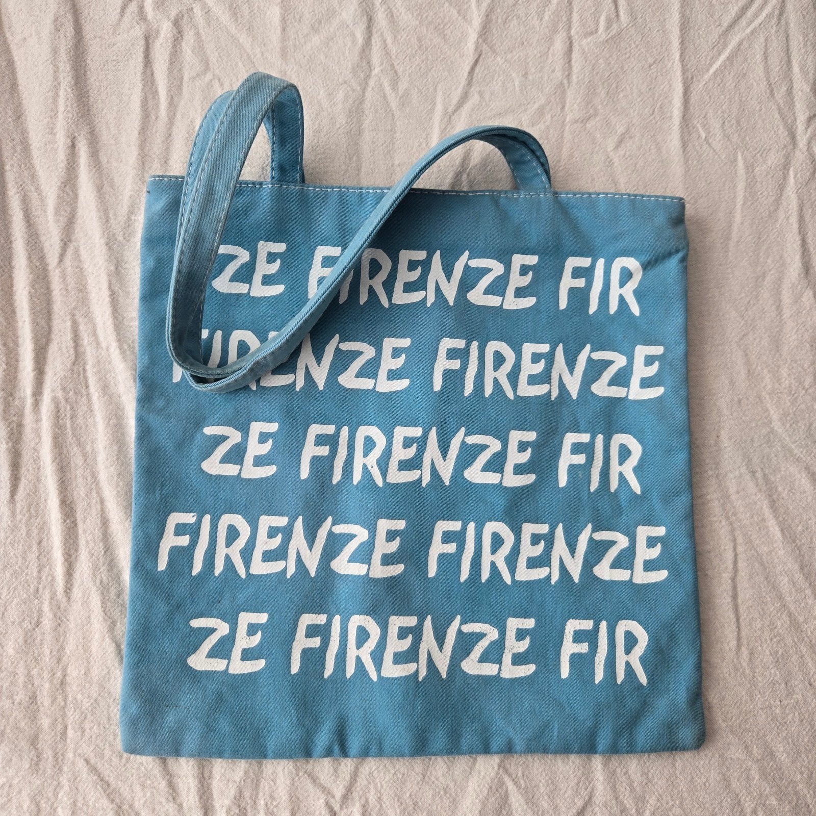 Blauwe Firenze tas, Sieraden, Tassen en Uiterlijk, Ophalen of Verzenden, Zo goed als nieuw, Blauw, Shopper