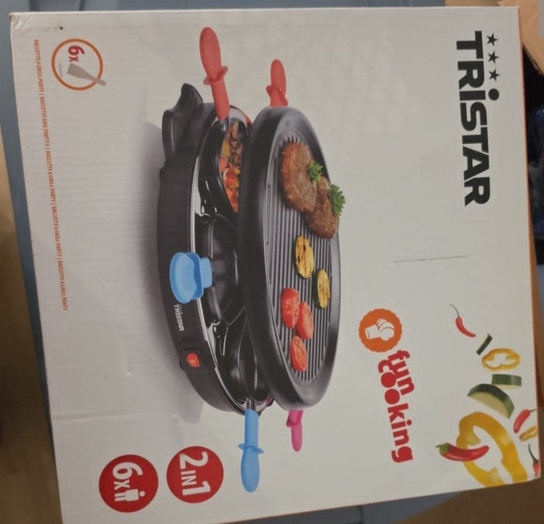 Tristar RA-2966 Raclette 6 Grill Party - 2-in-1, Ophalen