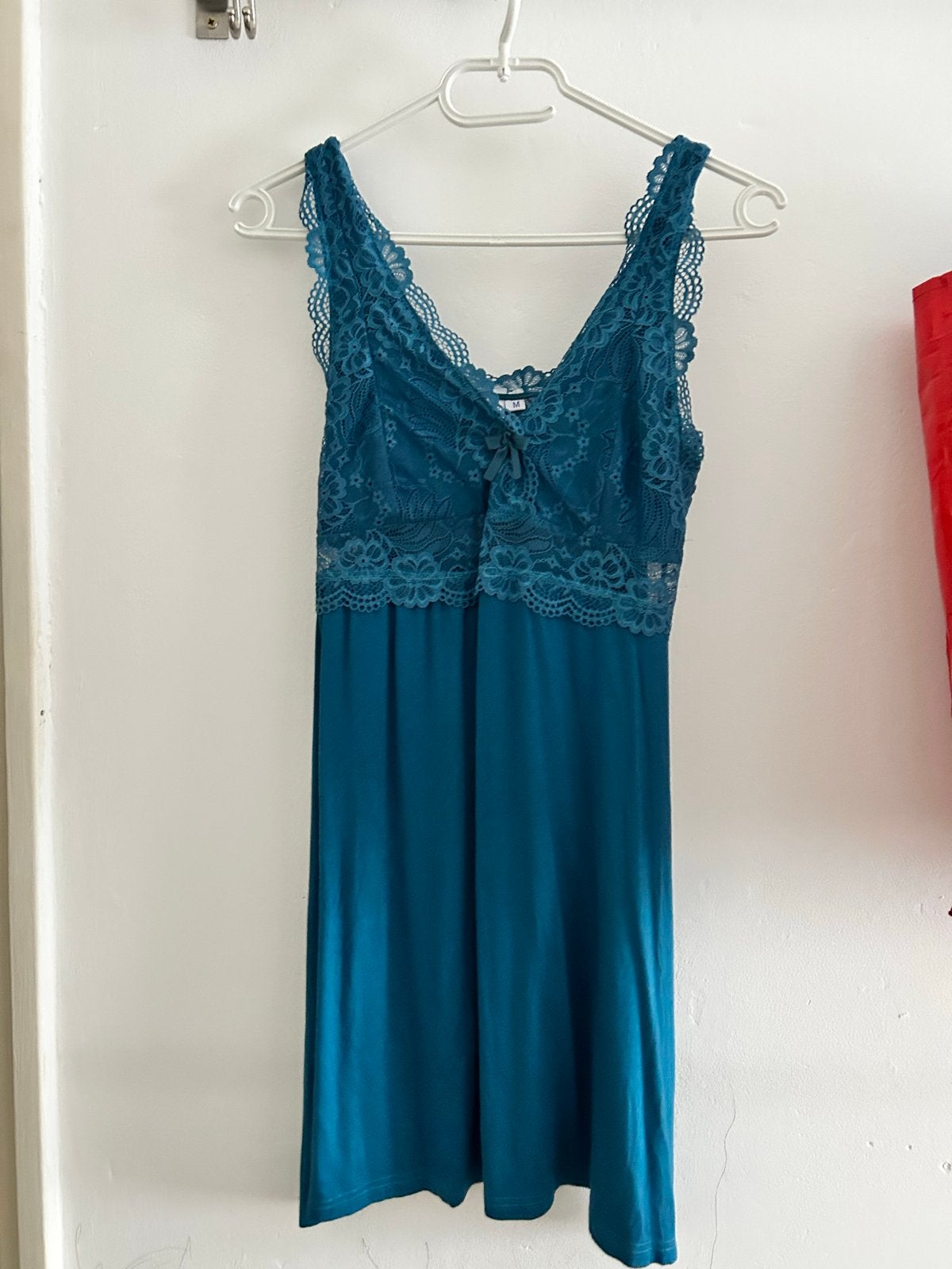 Nachthemd dames - Elegante nachtkleding met kant, Ophalen of Verzenden, Blauw, Nachtkleding