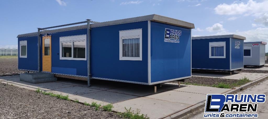 Woonunit twee slaapkamers 3,5 x 12 m noodwoning kantoorunit, Doe-het-zelf en Verbouw, Ophalen of Verzenden, Gebruikt