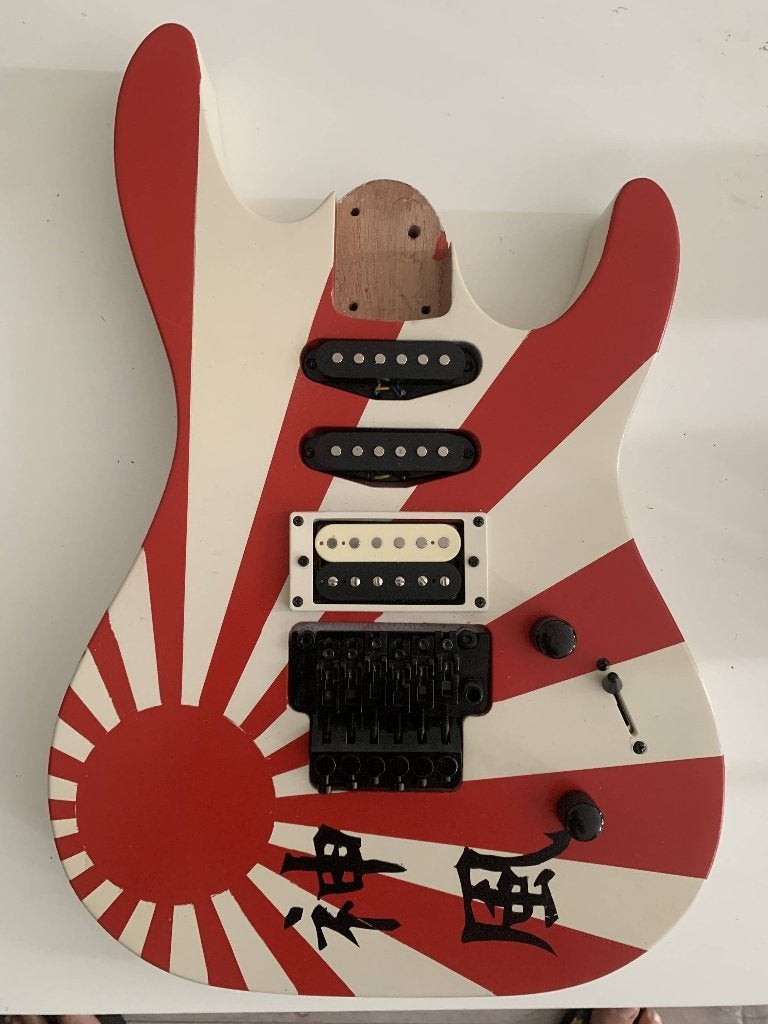 kramer striker body - kamikaze rising sun custom, Ophalen of Verzenden, Elektrische gitaar