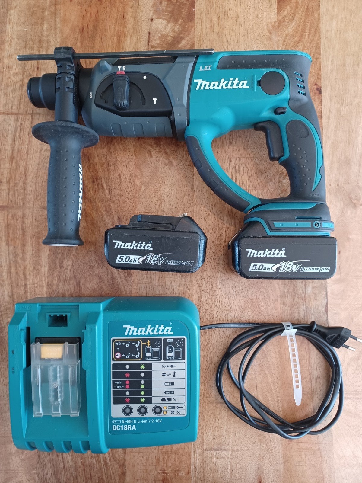 Makita 18V LXT SDS-Plus combihamer set, Ophalen of Verzenden, Zo goed als nieuw, Boor- en/of Breekhamer