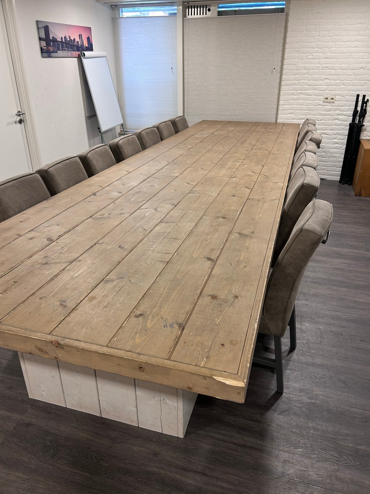 Vergadertafel /stamtafel, Ophalen, Gebruikt, 150 tot 200 cm, 200 cm of meer
