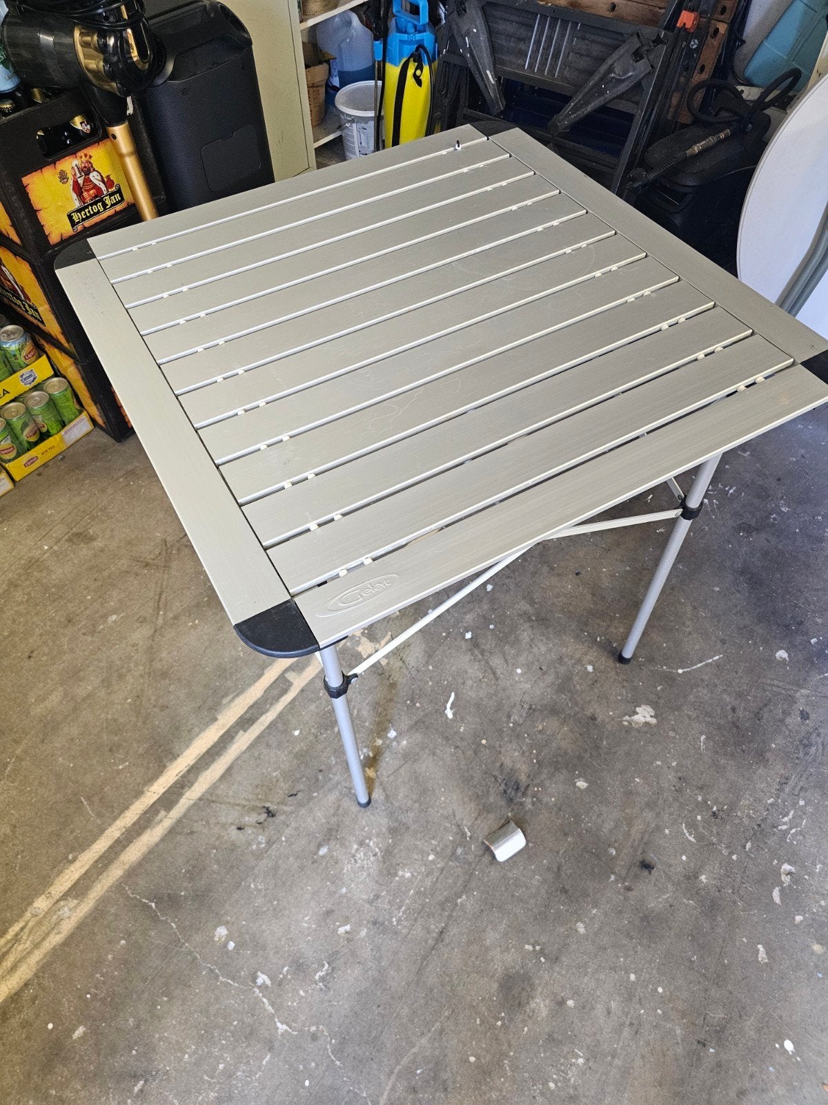 camping tafel aluminium 707070, Caravans en Kamperen, Ophalen of Verzenden, Zo goed als nieuw, Campingtafel