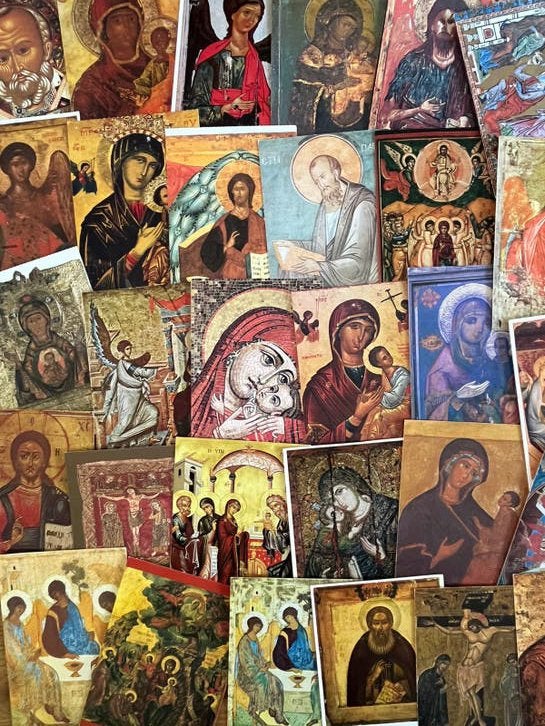 350 ansichtkaarten prentbriefkaarten religie iconen kunst, Verzamelen, Ansichtkaarten | Themakaarten, Verzenden