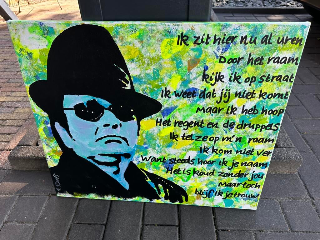 Schilderij André Hazes - handgeschilderd door R. Raafs, Ophalen