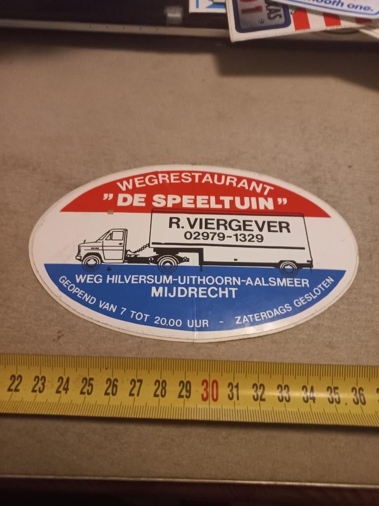 Wegrestaurant de speeltuin mijdrecht, Verzamelen, Ophalen of Verzenden, Zo goed als nieuw