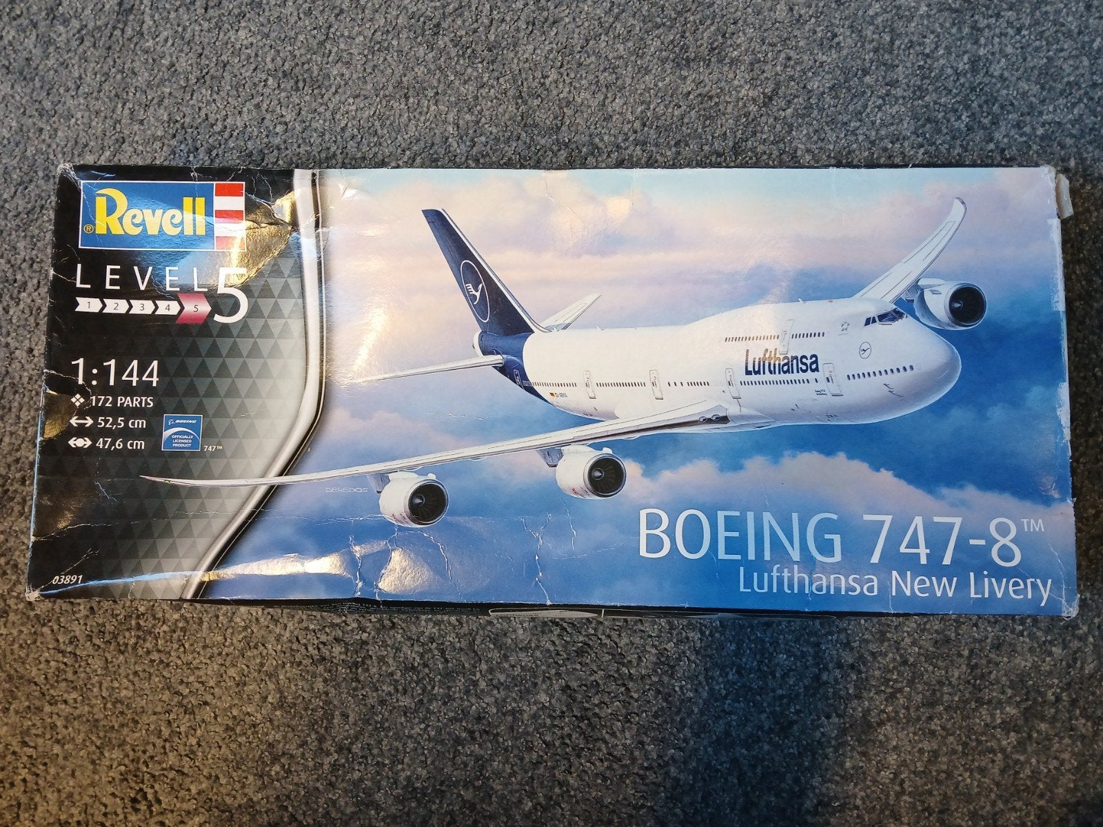 Revell Boeing 747-8 Lufthansa New Livery - Bouwdoos, 1:144 tot 1:200, Gebruikt, Revell, Ophalen of Verzenden