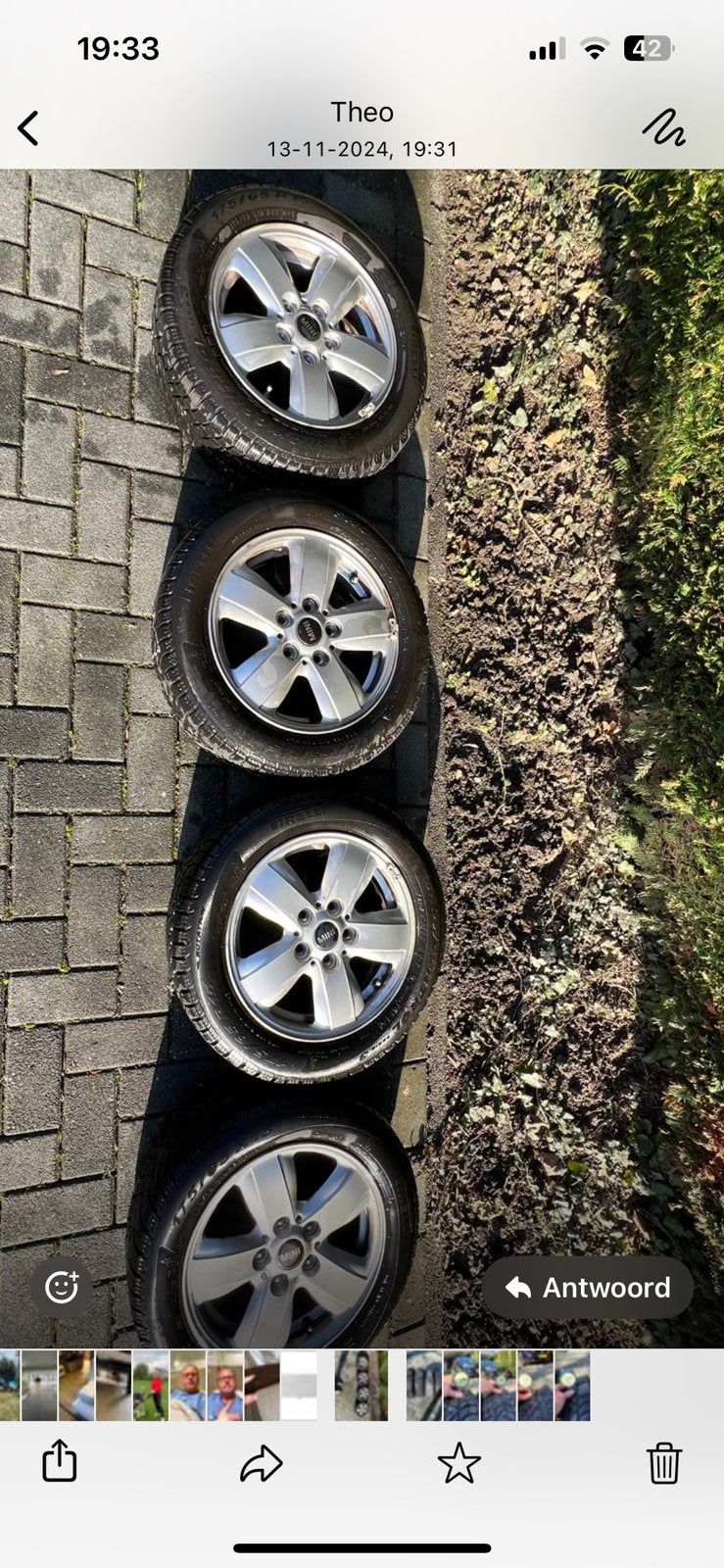 Winterbanden Mini Cooper, Auto-onderdelen, Ophalen, 15 inch, 175 mm, Banden en Velgen