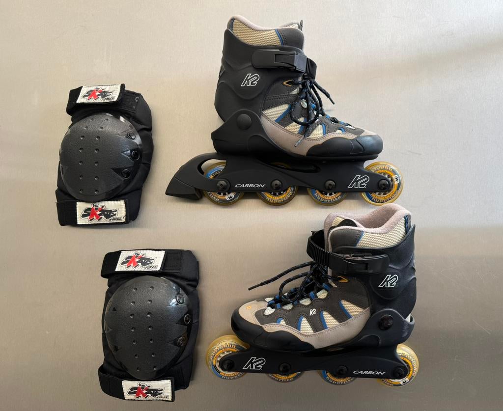 K2 Skeelers.Carbon Complete Set 38, Sport en Fitness, Skeelers, K2, Gebruikt, Ophalen of Verzenden, Inline skates 4 wielen