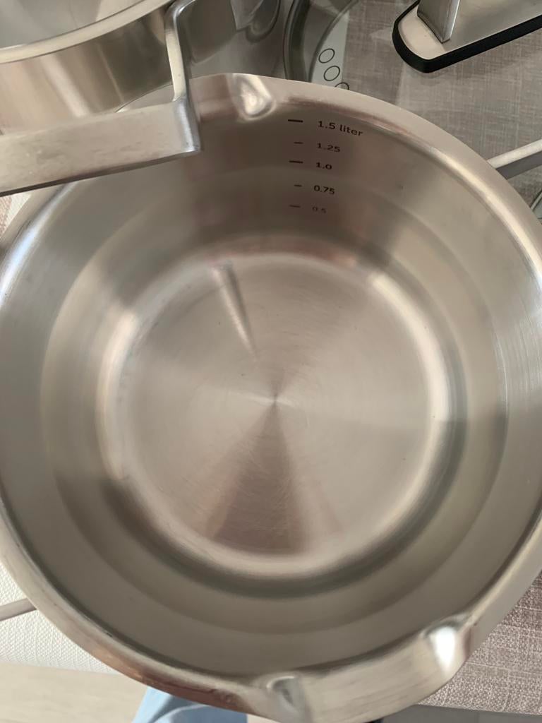 BK Permium kookset, Ophalen, Zo goed als nieuw, Rvs, Pannenset