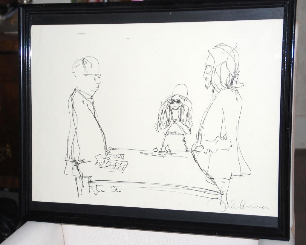 Een litho van Yoko Ono en John Lennon bag one 19401980, Antiek en Kunst, Ophalen of Verzenden