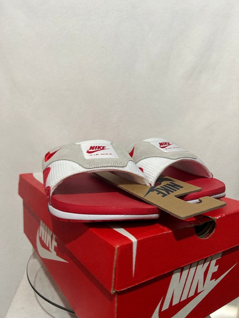 NIEUW! Maat 49,5 - Nike Air Max 1 Slide Slipper Uni Red, Kleding | Heren, Schoenen, Slippers, Overige kleuren, Verzenden, Nike