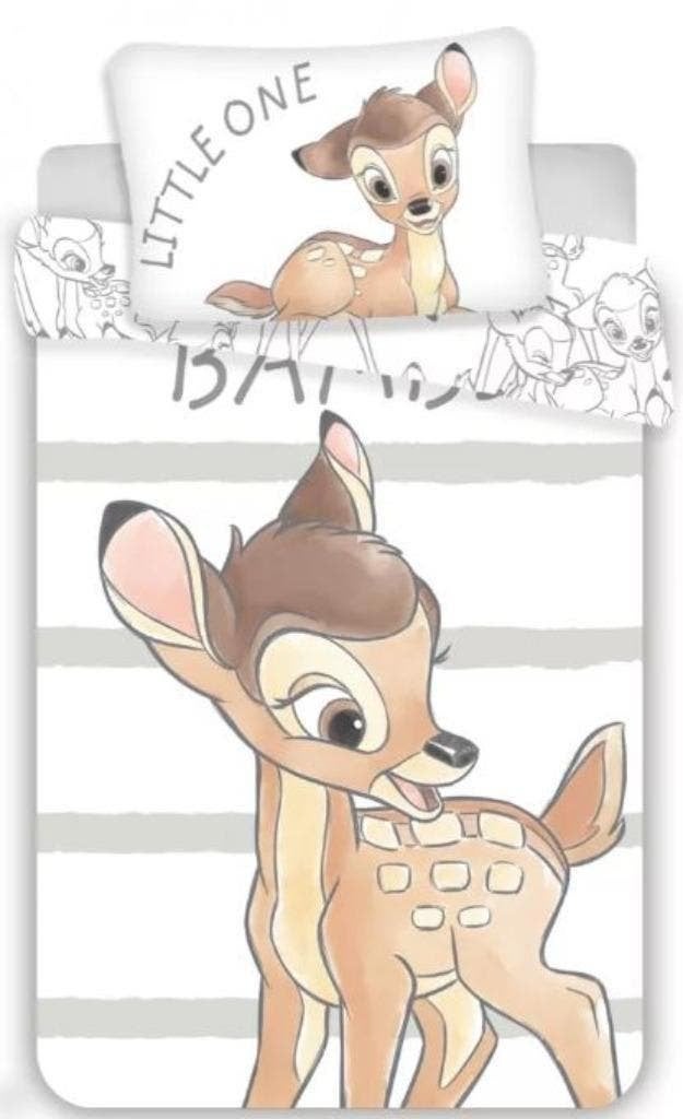 Bambi Baby / Peuter Dekbedovertrek 100 x 135 cm - Disney, Ledikant, Dekbedovertrek, Nieuw, Wasbaar