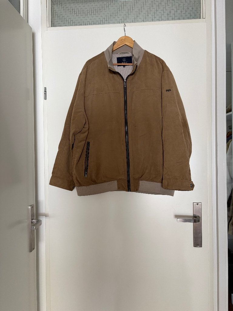 Jas suedelook 3XL, MMZ, Bruin, Overige maten, Ophalen of Verzenden
